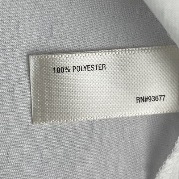 I Heart ❤ Ronson  Button Down Long Sleeve Shirt Women's XL White Textured Preppy - Picture 9 of 16